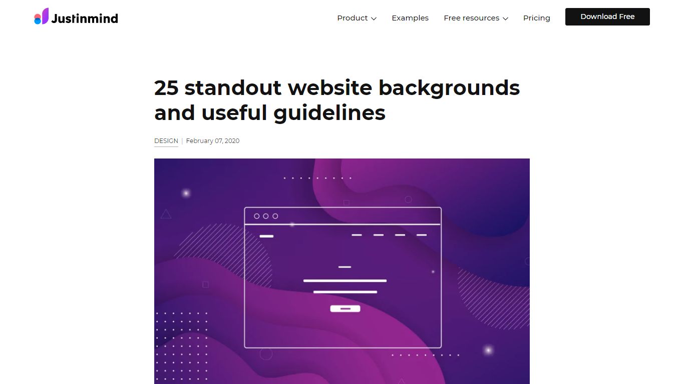 25 awesome website backgrounds and useful guidelines - Justinmind